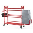 The Tote Storage Bracket increases the storage capacity of the Tote Picking Cart by providing extra storage of up to 9 additional tote bins.