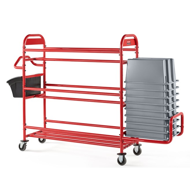 The Tote Storage Bracket increases the storage capacity of the Tote Picking Cart by providing extra storage of up to 9 additional tote bins.