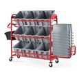 The Tote Storage Bracket increases the storage capacity of the Tote Picking Cart by providing extra storage of up to 9 additional tote bins.
