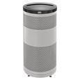 The heavy-duty, 25 Gallon Classics Decorative Recycling Container has a perforated steel design for a clean and modern appearance