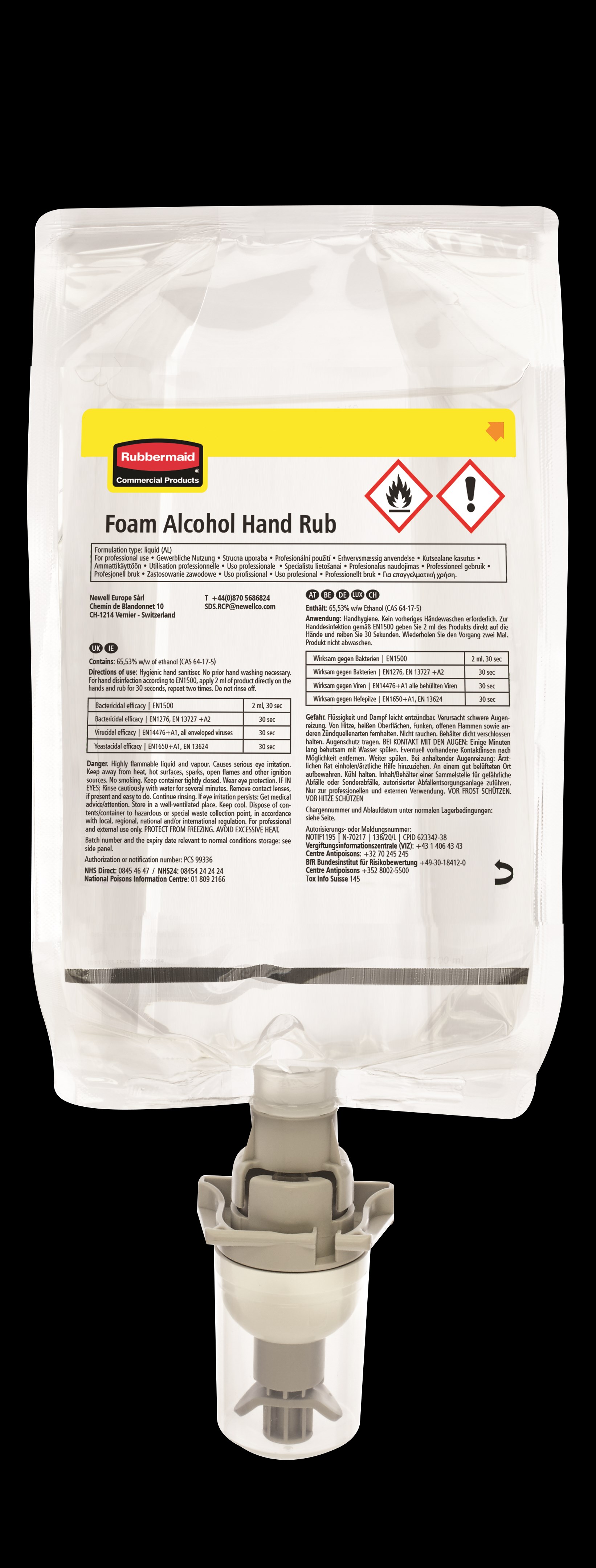 Désinfectant efficace et à action rapide. Désinfectant avec alcool disponible sous forme de mousse et de spray pour une gamme complète de distributeurs