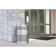 The heavy-duty Classics Decorative Waste Container has a perforated steel design for a clean and modern appearance. This container is a smart choice for high-traffic areas and can be used both outdoors and indoors.