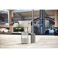 The heavy-duty Classics Decorative Waste Container has a perforated steel design for a clean and modern appearance. This container is a smart choice for high-traffic areas and can be used both outdoors and indoors.