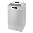 The sleek Silhouettes 29 Gallon FGDCR24 Decorative Square Indoor Recycling Container has a contemporary perforated pattern designed to seamlessly and beautifully blend with modern facilities and environments. High-quality materials and craftsmanship ensure containers can withstand the rigors of everyday use.