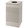 The sleek Silhouettes 29 Gallon FGSC18 Decorative Square Indoor Waste Container has a contemporary perforated pattern designed to seamlessly and beautifully blend with modern facilities and environments. High-quality materials and craftsmanship ensure containers can withstand the rigors of everyday use.
