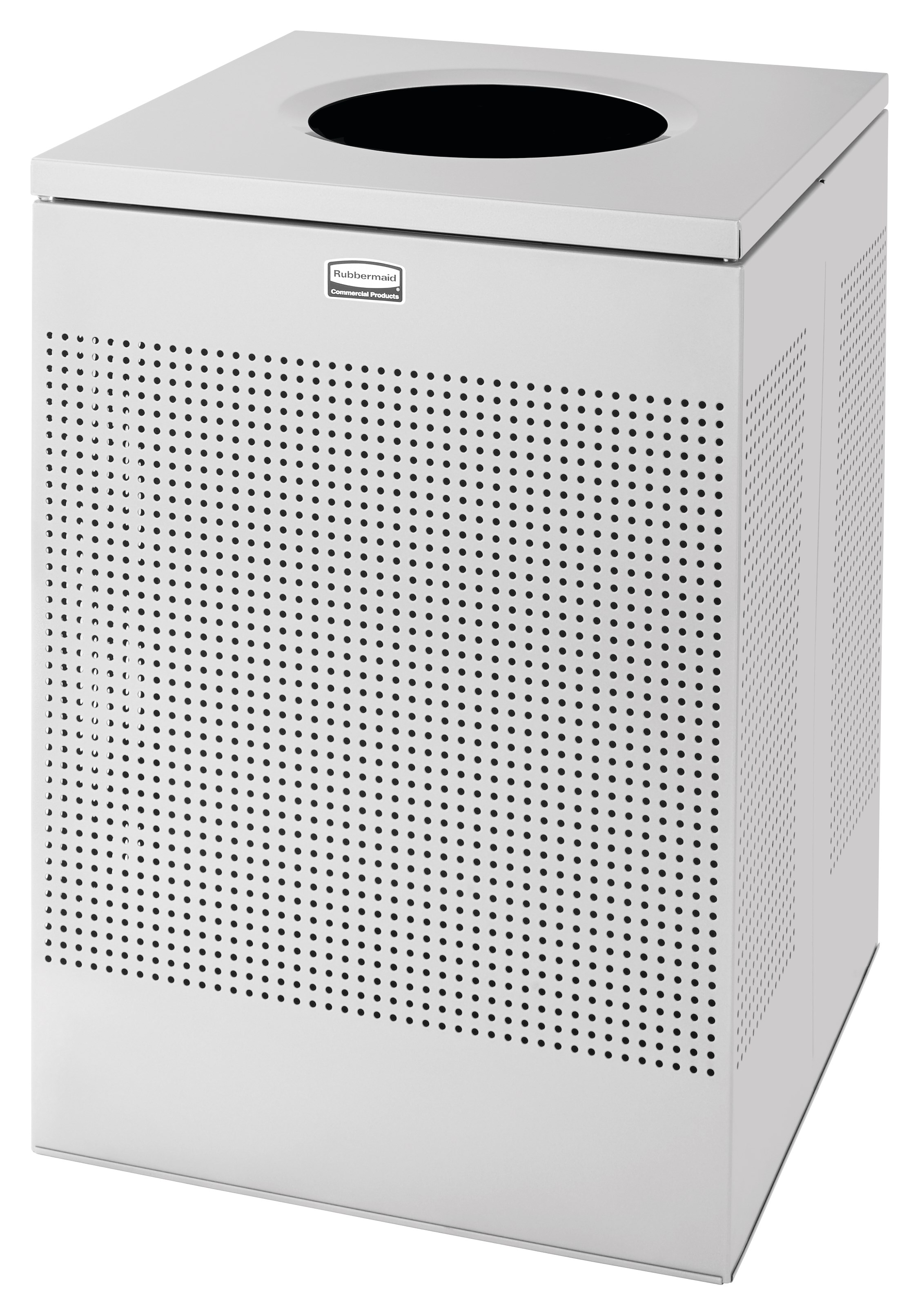 The sleek Silhouettes 50 Gallon FGSC22 Decorative Square Indoor Waste Container has a contemporary perforated pattern designed to seamlessly and beautifully blend with modern facilities and environments. High-quality materials and craftsmanship ensure containers can withstand the rigors of everyday use.