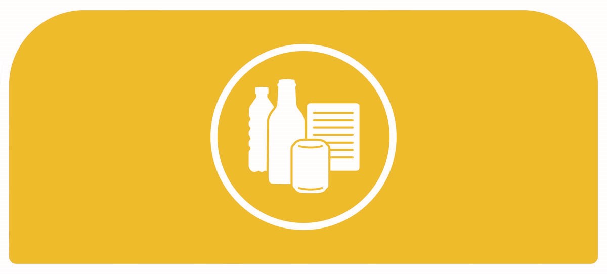 An easy to configure modular recycling system for facilities with sustainability and aesthetics in mind