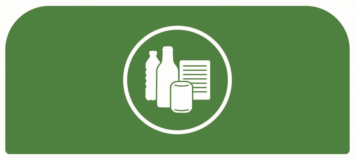 An easy to configure modular recycling system for facilities with sustainability and aesthetics in mind