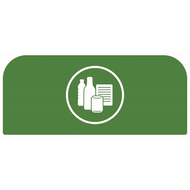 An easy to configure modular recycling system for facilities with sustainability and aesthetics in mind