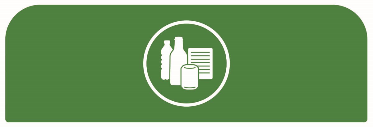 An easy to configure modular recycling system for facilities with sustainability and aesthetics in mind