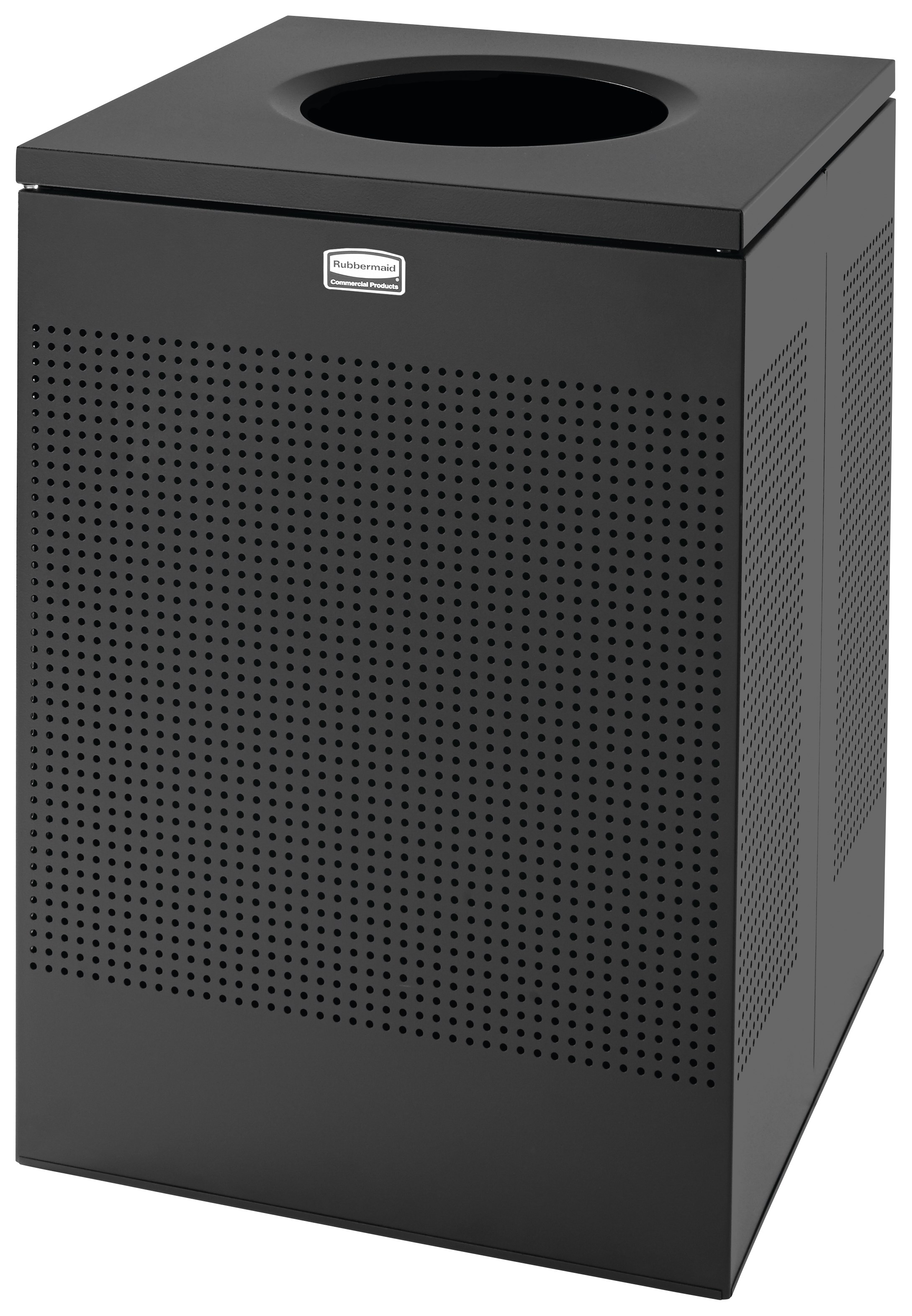 The sleek Silhouettes 50 Gallon FGSC22 Decorative Square Indoor Waste Container has a contemporary perforated pattern designed to seamlessly and beautifully blend with modern facilities and environments. High-quality materials and craftsmanship ensure containers can withstand the rigors of everyday use.