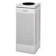 The sleek Silhouettes 10 Gallon FGSC10 Decorative Square Indoor Waste Container has a contemporary perforated pattern designed to seamlessly and beautifully blend with modern facilities and environments. High-quality materials and craftsmanship ensure containers can withstand the rigors of everyday use.