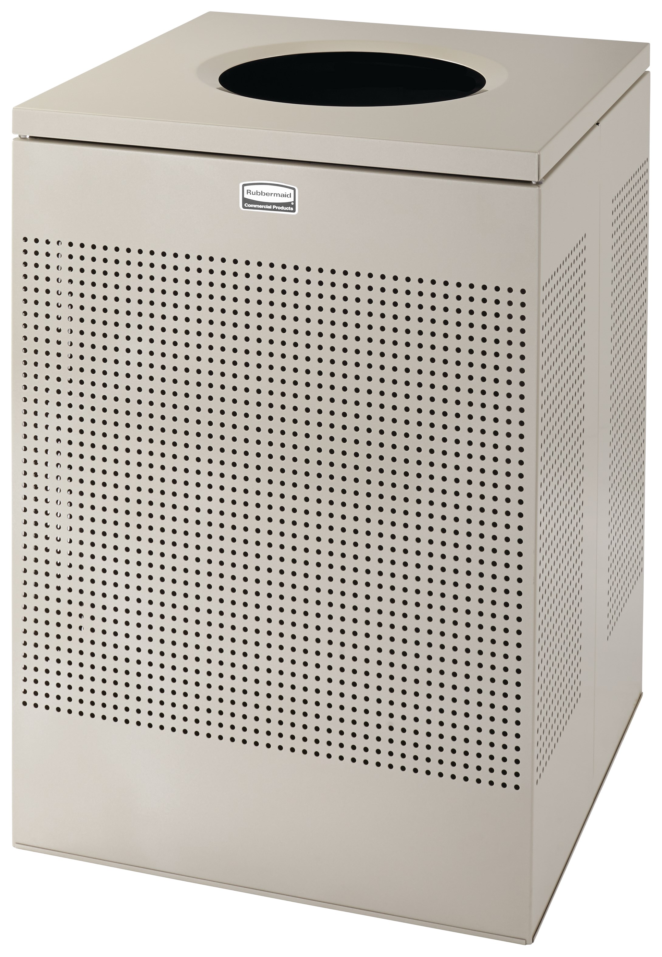 The sleek Silhouettes 50 Gallon FGSC22 Decorative Square Indoor Waste Container has a contemporary perforated pattern designed to seamlessly and beautifully blend with modern facilities and environments. High-quality materials and craftsmanship ensure containers can withstand the rigors of everyday use.