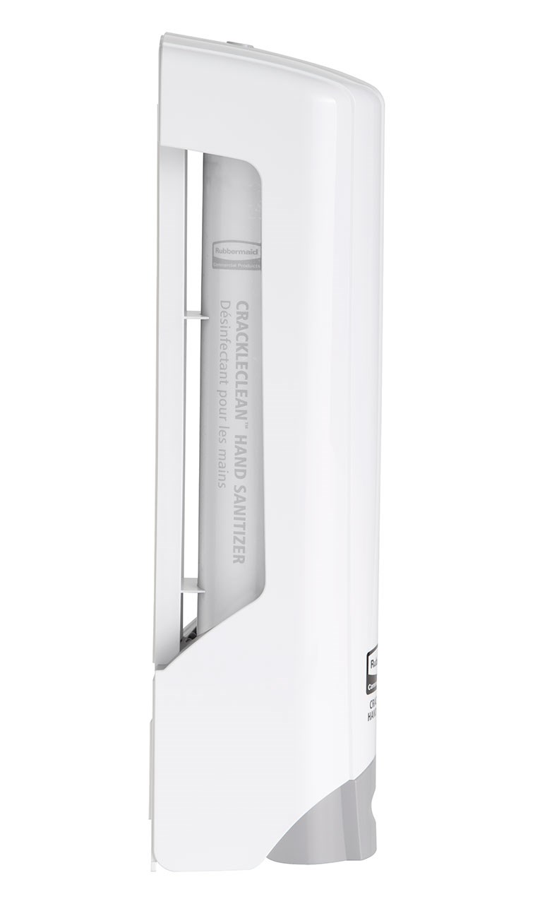 The CrackleClean™ Dispenser is a manual, wall-mounted system that dispenses a foaming gel formula that crackles when dispensed, providing an interactive and engaging experience that encourages users to sanitize more frequently.