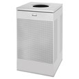The sleek Silhouettes 29 Gallon FGSC18 Decorative Square Indoor Waste Container has a contemporary perforated pattern designed to seamlessly and beautifully blend with modern facilities and environments. High-quality materials and craftsmanship ensure containers can withstand the rigors of everyday use.