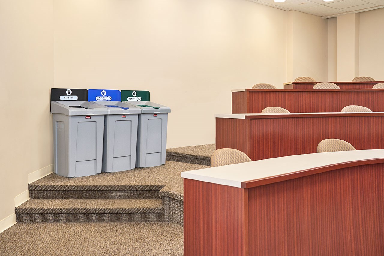 The Slim Jim® Recycling Station offers a front-of-house look with back-of-house functionality. It seamlessly connects with the 23G Slim Jim Recycling Station for a customizable recycling solution.