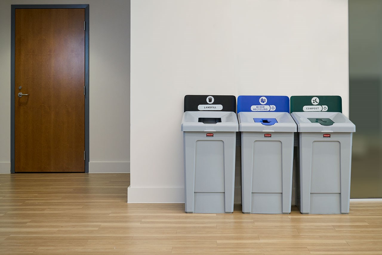 The Slim Jim® Recycling Station offers a front-of-house look with back-of-house functionality. It seamlessly connects with the 23G Slim Jim Recycling Station for a customizable recycling solution.