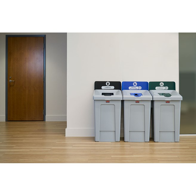 The Slim Jim® Recycling Station offers a front-of-house look with back-of-house functionality. It seamlessly connects with the 23G Slim Jim Recycling Station for a customizable recycling solution.