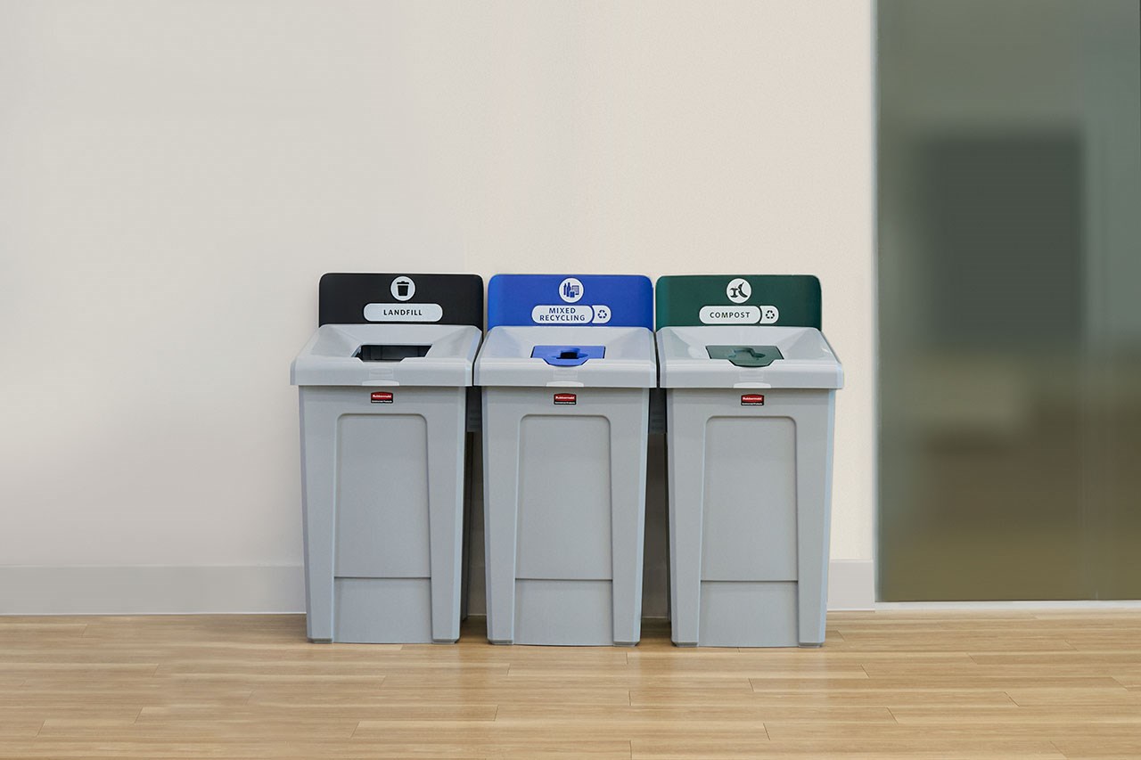 The Slim Jim® Recycling Station offers a front-of-house look with back-of-house functionality. It seamlessly connects with the 23G Slim Jim Recycling Station for a customizable recycling solution.