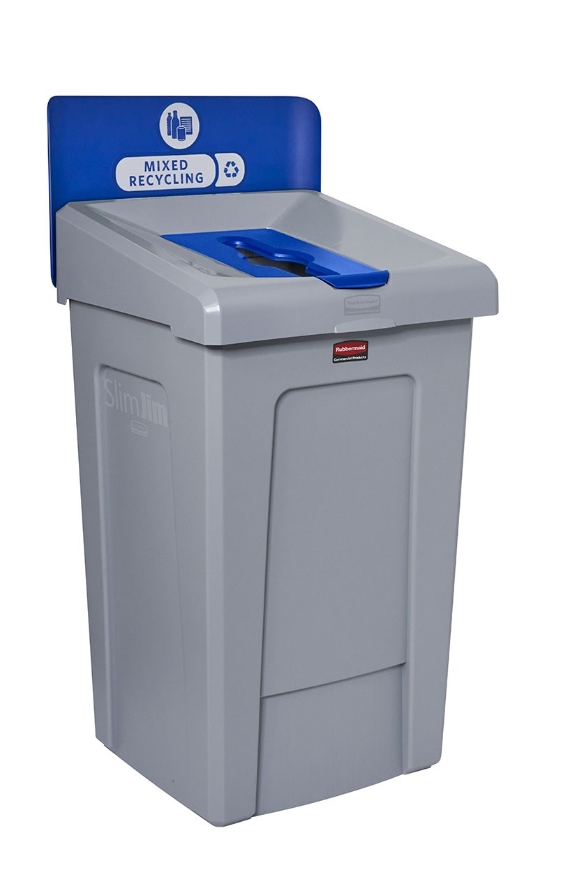 The Slim Jim® Recycling Station offers a front-of-house look with back-of-house functionality. It seamlessly connects with the 23G Slim Jim Recycling Station for a customizable recycling solution.