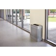 The sleek Silhouettes 13 Gallon FGSR14 Decorative Rectangle Indoor Waste Container has a contemporary perforated pattern designed to seamlessly and beautifully blend with modern facilities and environments. High-quality materials and craftsmanship ensure containers can withstand the rigors of everyday use.