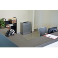 The sleek Silhouettes 13 Gallon FGSR14 Decorative Rectangle Indoor Waste Container has a contemporary perforated pattern designed to seamlessly and beautifully blend with modern facilities and environments. High-quality materials and craftsmanship ensure containers can withstand the rigors of everyday use.