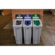 The Slim Jim® Recycling Station offers a front-of-house look with back-of-house functionality. It seamlessly connects with the 33G Slim Jim Recycling Station for a customizable recycling solution.