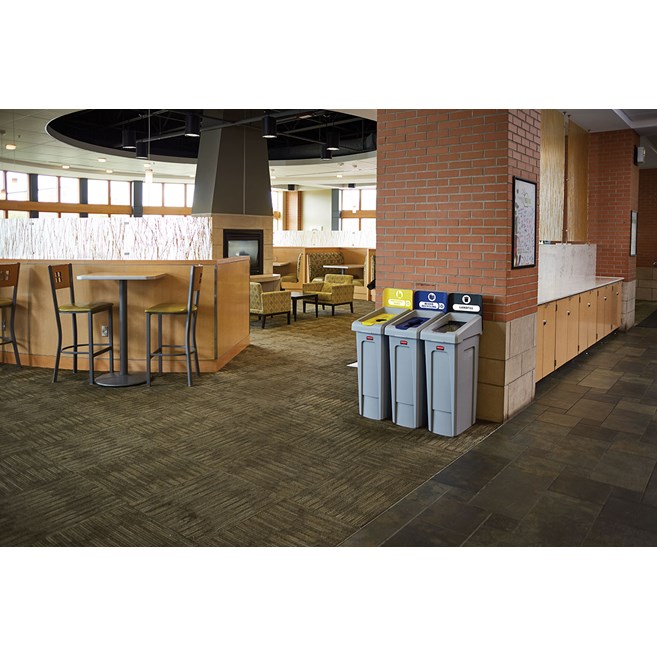 The Slim Jim® Recycling Station offers a front-of-house look with back-of-house functionality. It seamlessly connects with the 33G Slim Jim Recycling Station for a customizable recycling solution.