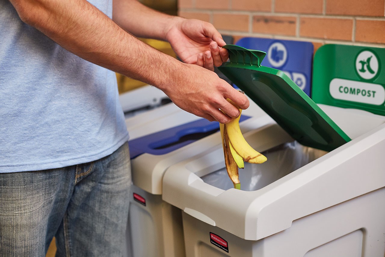 The Slim Jim® Recycling Station offers a front-of-house look with back-of-house functionality. It seamlessly connects with the 33G Slim Jim Recycling Station for a customizable recycling solution.