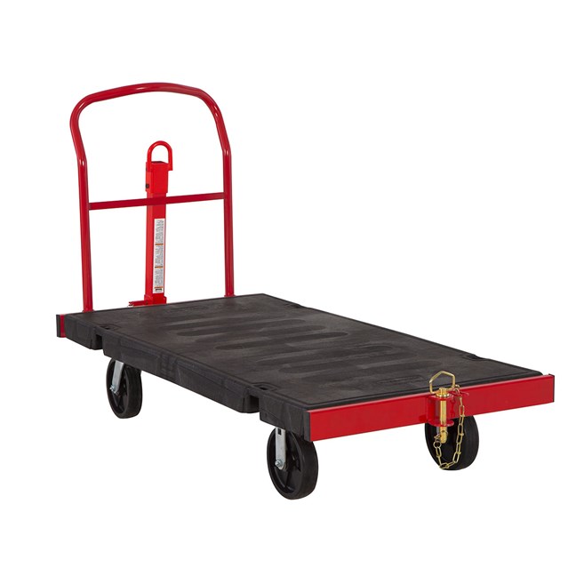 The Towable Platform Truck is ideal for moving multiple heavy oversized loads throughout a facility with up to a 2,500 lb. capacity.