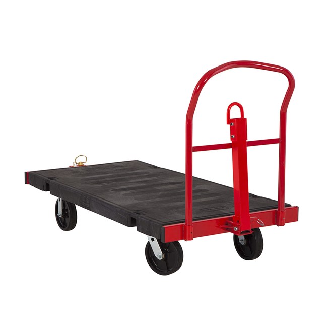 The Towable Platform Truck is ideal for moving multiple heavy oversized loads throughout a facility with up to a 2,500 lb. capacity.