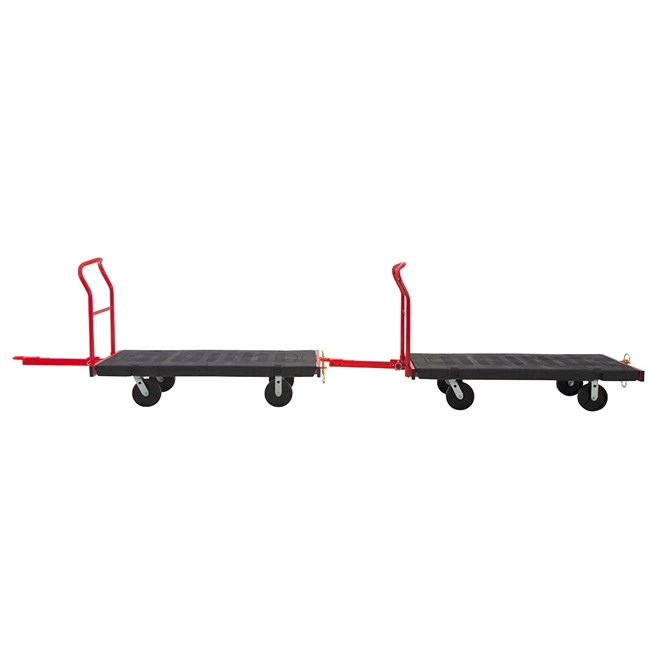 The Towable Platform Truck is ideal for moving multiple heavy oversized loads throughout a facility with up to a 2,500 lb. capacity.