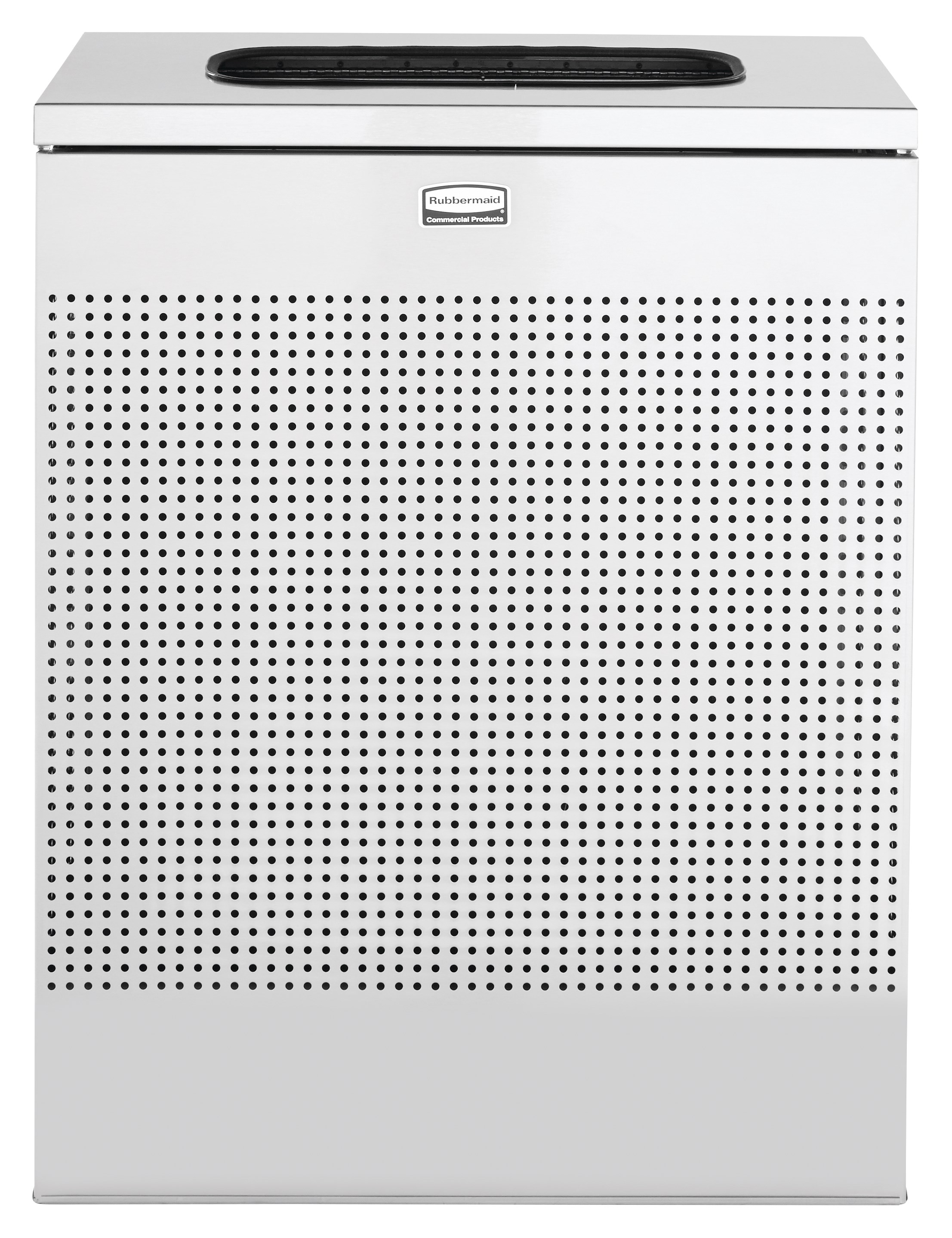 The sleek Silhouettes 40 Gallon FGSR18 Decorative Rectangle Indoor Waste Container has a contemporary perforated pattern designed to seamlessly and beautifully blend with modern facilities and environments. High-quality materials and craftsmanship ensure containers can withstand the rigors of everyday use.