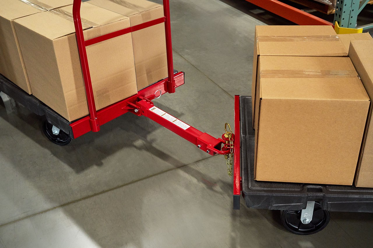 The Towable Platform Truck is ideal for moving multiple heavy oversized loads throughout a facility with up to a 2,500 lb. capacity.