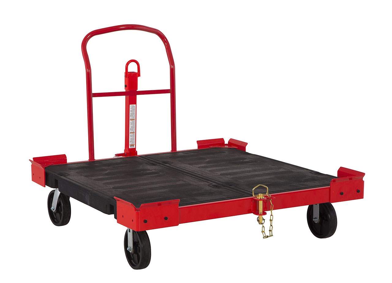 The Towable Pallet Cart is ideal for moving multiple heavy oversized loads throughout a facility with up to a 2,500 lb. capacity.