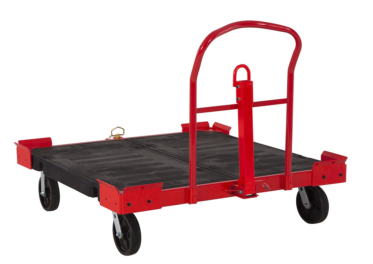 The Towable Pallet Cart is ideal for moving multiple heavy oversized loads throughout a facility with up to a 2,500 lb. capacity.