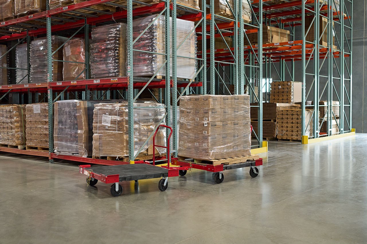 The Towable Pallet Cart is ideal for moving multiple heavy oversized loads throughout a facility with up to a 2,500 lb. capacity.