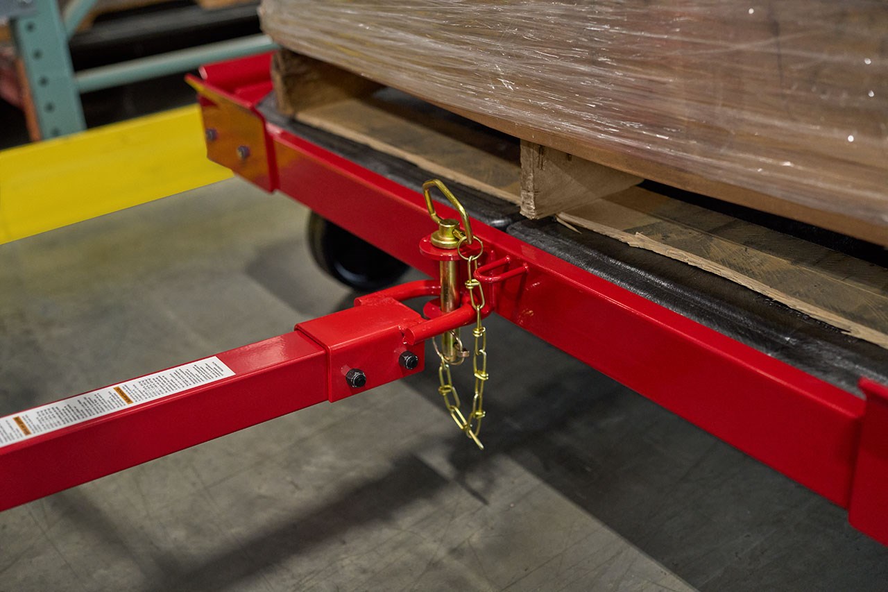 The Towable Pallet Cart is ideal for moving multiple heavy oversized loads throughout a facility with up to a 2,500 lb. capacity.