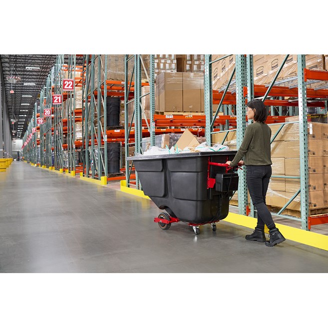 The Motorized Rotomolded Tilt Truck, boosted by PROPWR™ batteries, is ideal for users who want the benefits of using cordless motorized power for moving heavy loads and reducing user strain.