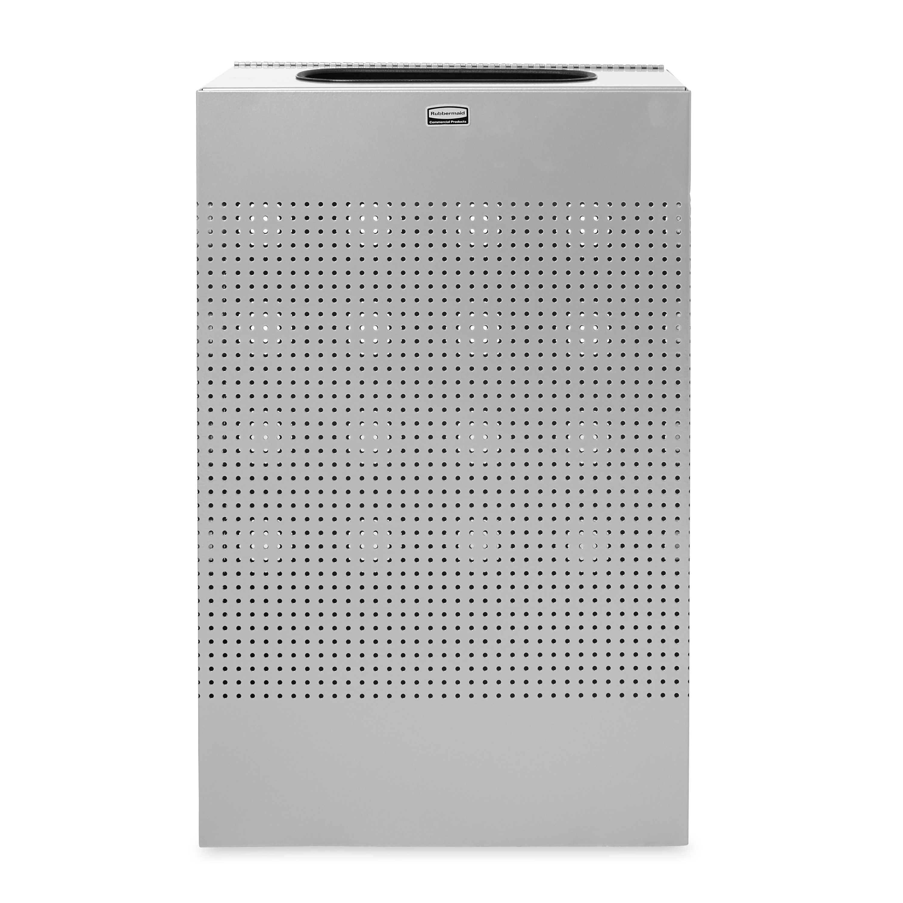 The sleek Silhouettes 25 Gallon FGSR14 Decorative Rectangle Indoor Waste Container has a contemporary perforated pattern designed to seamlessly and beautifully blend with modern facilities and environments. High-quality materials and craftsmanship ensure containers can withstand the rigors of everyday use.