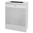 The sleek Silhouettes 40 Gallon FGSR18 Decorative Rectangle Indoor Waste Container has a contemporary perforated pattern designed to seamlessly and beautifully blend with modern facilities and environments. High-quality materials and craftsmanship ensure containers can withstand the rigors of everyday use.