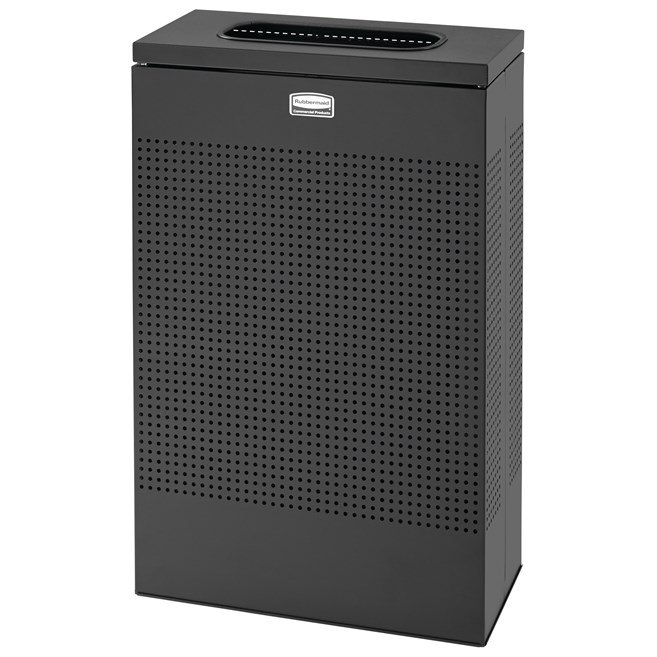 The sleek Silhouettes 25 Gallon FGSR14 Decorative Rectangle Indoor Waste Container has a contemporary perforated pattern designed to seamlessly and beautifully blend with modern facilities and environments. High-quality materials and craftsmanship ensure containers can withstand the rigors of everyday use.
