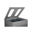 The sleek Silhouettes 34 Gallon Dual Stream Square Indoor Waste Container has a contemporary perforated pattern designed to seamlessly and beautifully blend with modern facilities and environments. Dual stream design includes two metal liners for improved waste diversion.