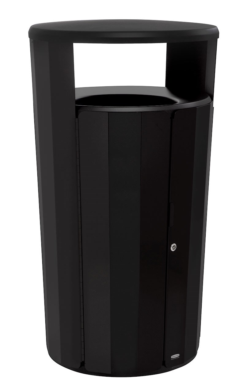 The Resist® Round Waste Container is designed to maintain high-quality aesthetics under the most extreme outdoor conditions. Proprietary fan design resists up to 500lbs. of sustained blunt force.