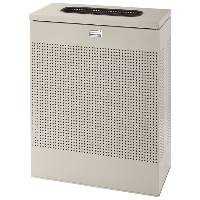 The sleek Silhouettes 22.5 Gallon FGSR18 Decorative Rectangle Indoor Waste Container has a contemporary perforated pattern designed to seamlessly and beautifully blend with modern facilities and environments. High-quality materials and craftsmanship ensure containers can withstand the rigors of everyday use.