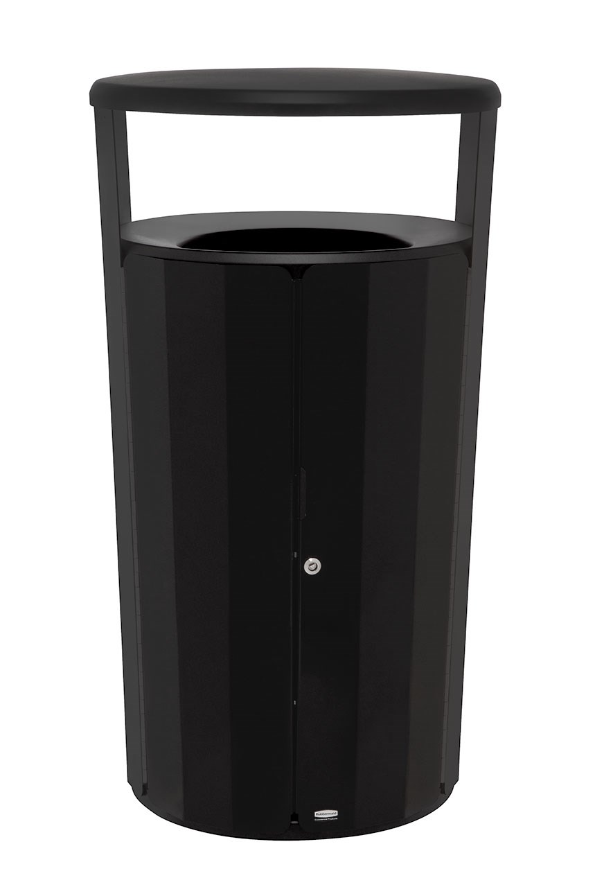 The Resist® Round Waste Container is designed to maintain high-quality aesthetics under the most extreme outdoor conditions. Proprietary fan design resists up to 500lbs. of sustained blunt force.