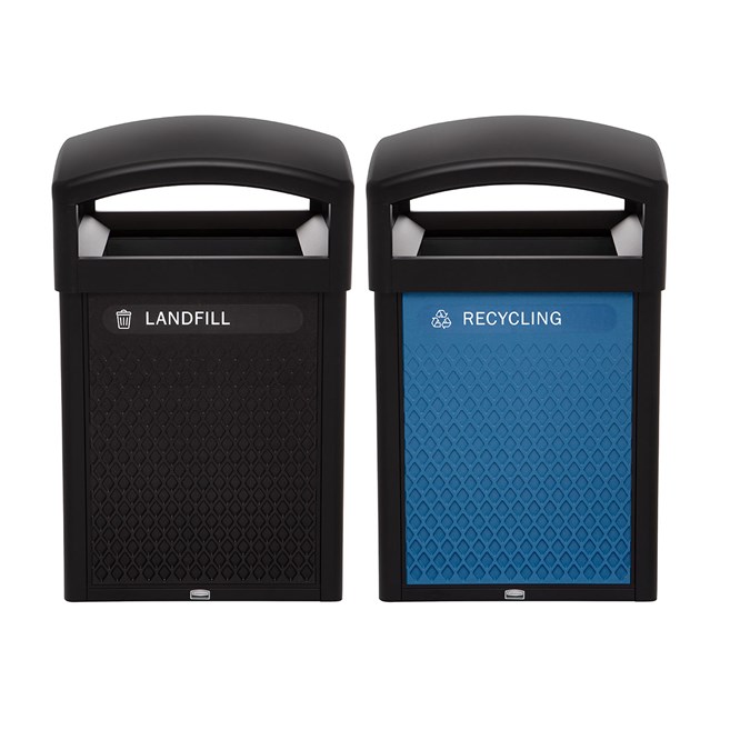 The Medium Mixed Recycling  Decorative Panels pair with the 35 Gal Landmark Series Containers (sold separately) or 41 Gal Tailor™ Container (sold separately) for a customizable waste solution.