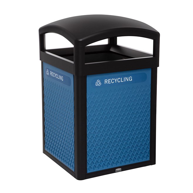The Medium Mixed Recycling  Decorative Panels pair with the 35 Gal Landmark Series Containers (sold separately) or 41 Gal Tailor™ Container (sold separately) for a customizable waste solution.