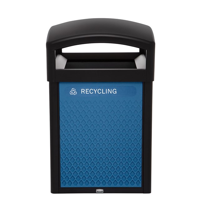 The Medium Mixed Recycling  Decorative Panels pair with the 35 Gal Landmark Series Containers (sold separately) or 41 Gal Tailor™ Container (sold separately) for a customizable waste solution.