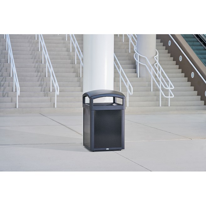 The Medium Decorative Metal Panels pair with the 35 Gal Landmark Series Containers (sold separately) or 41 Gal Tailor™ Container (sold separately) for a customizable waste solution.